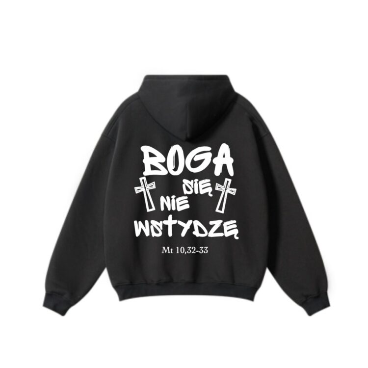 Czarna- Bluza "Boga się nie wstydzę" M